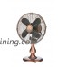 DecoBREEZE Oscillating Table Fan 3 Speed Air Circulator Fan  10 In  Brushed Copper - B01N8S31B9